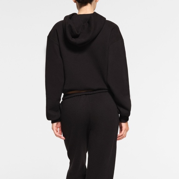 SKIMS Cotton Fleece Classic Hoodie Medium Black - Picture 2 of 5